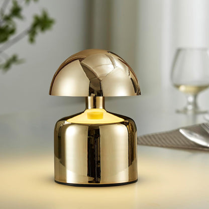 Modern Cordless Mushroom Small Table Lamp, Dimmable Touch Battery