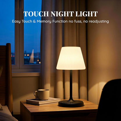 Waterproof Shower Lamp, Cordless Rechargeable Table Lamp for Outdoor -Black