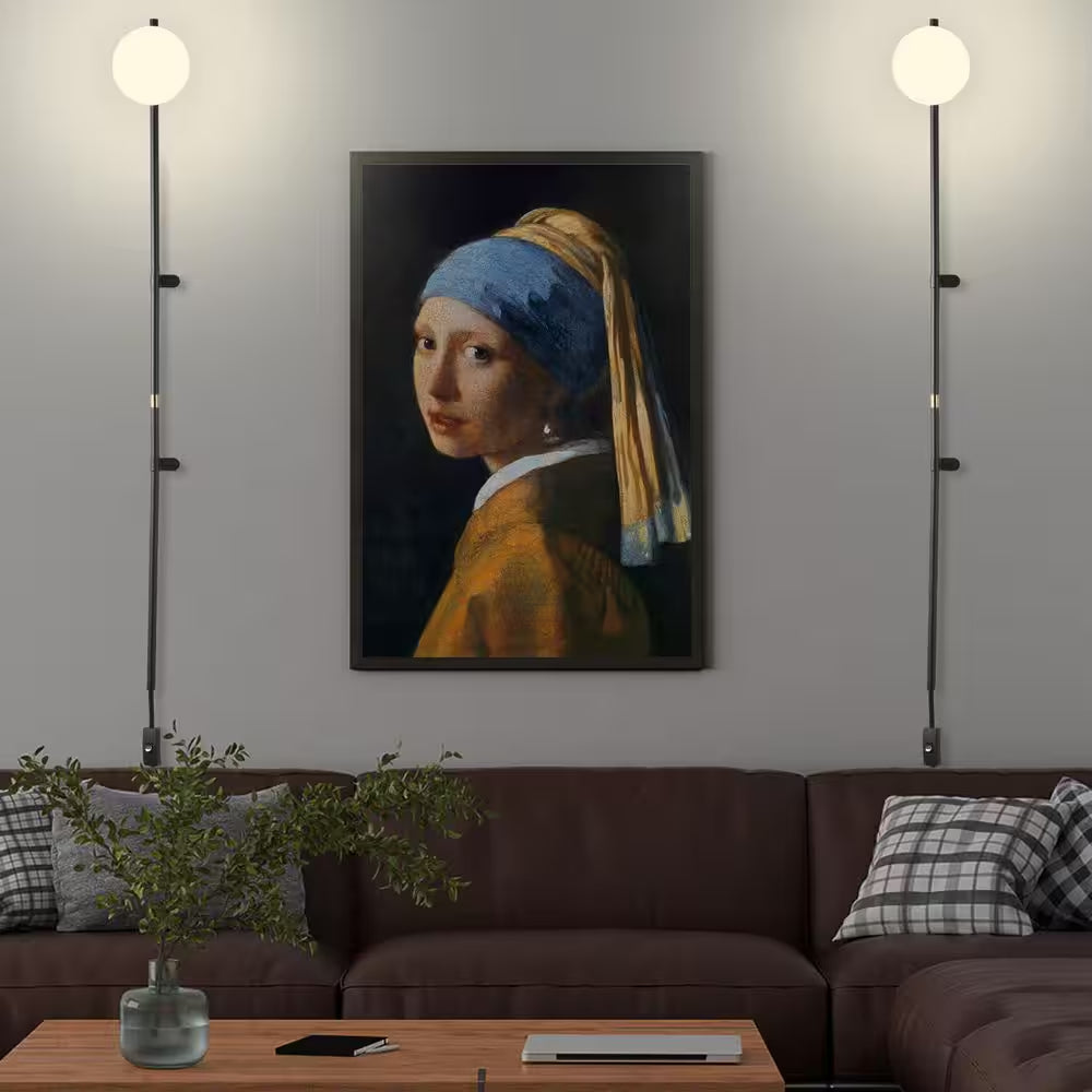 4.72 In. 1-Light White Modern Plug-In Wall Sconce with Globe Shade, LED Wall Lamp with Switch (No Bulb Included）